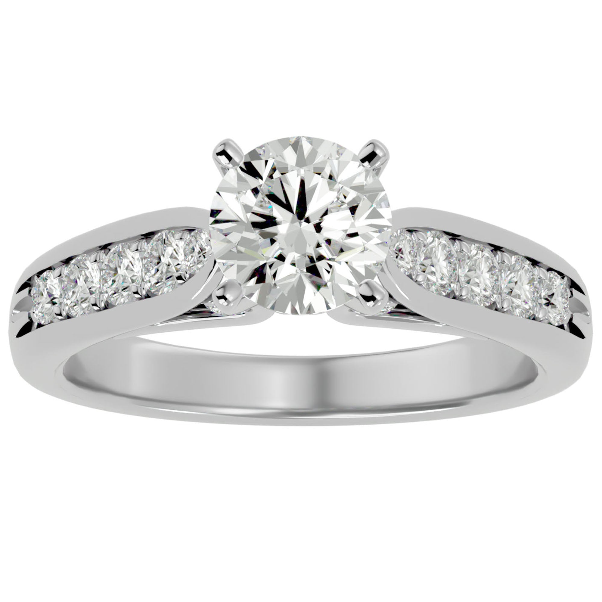 Inel De Logodnă Étincelle Divine cu Diamante Naturale de 1.41 ct din Platina - Castelo.ro
