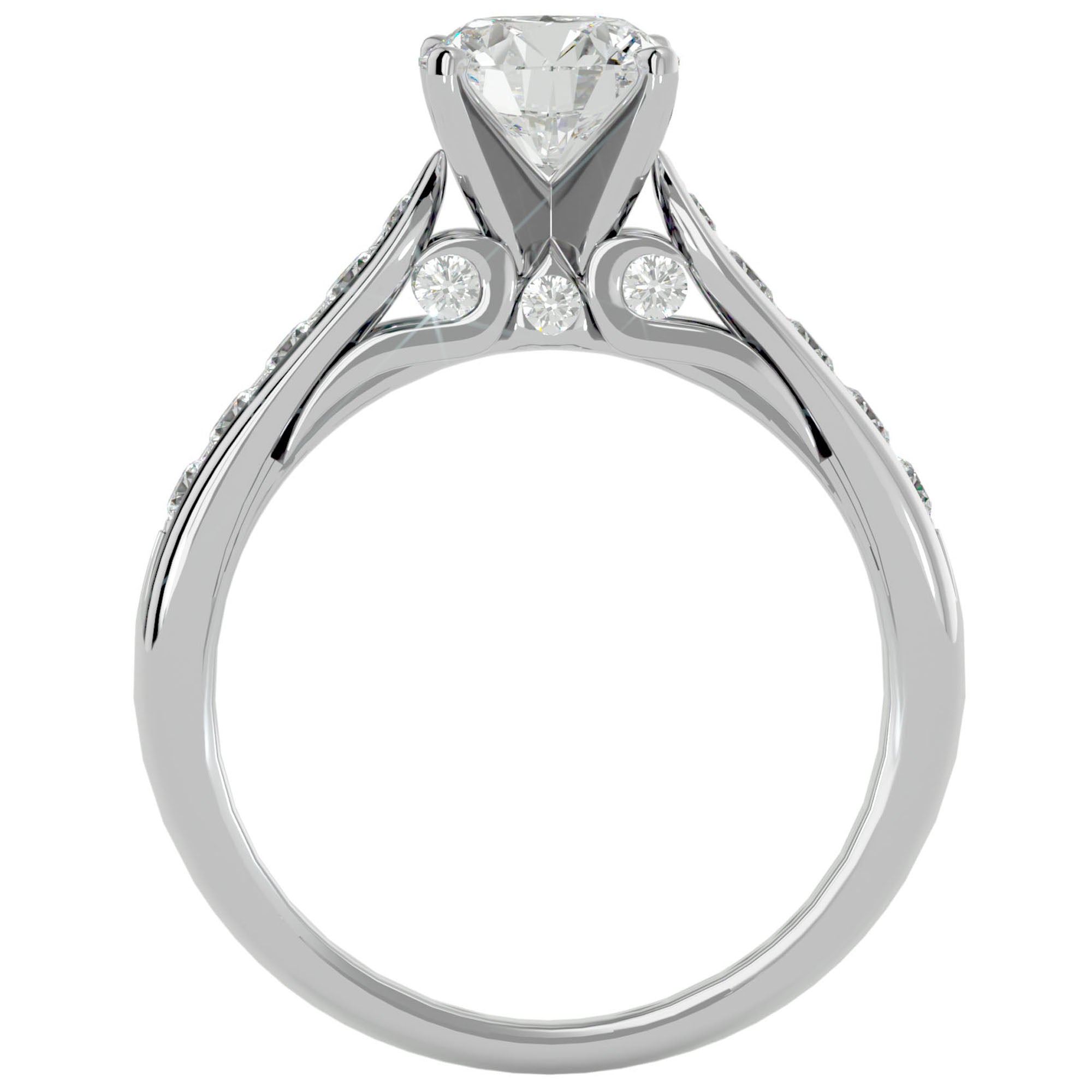 Inel De Logodnă Étincelle Divine cu Diamante Naturale de 1.41 ct din Platina - Castelo.ro