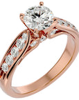 Inel De Logodnă Étincelle Divine cu Moissanite de 1.41 ct din 18k Aur Roz - Castelo.ro