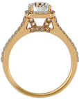 Inel De Logodnă Voile d'Ivoire din Aur 14k cu Diamante Create în Laborator Pavé de 1.78 ct din 14k Aur Galben - Castelo.ro