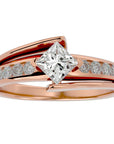 Inel De Logodnă Fantaisie Baroque cu Moissanite de 0.77 ct din 18k Aur Roz - Castelo.ro