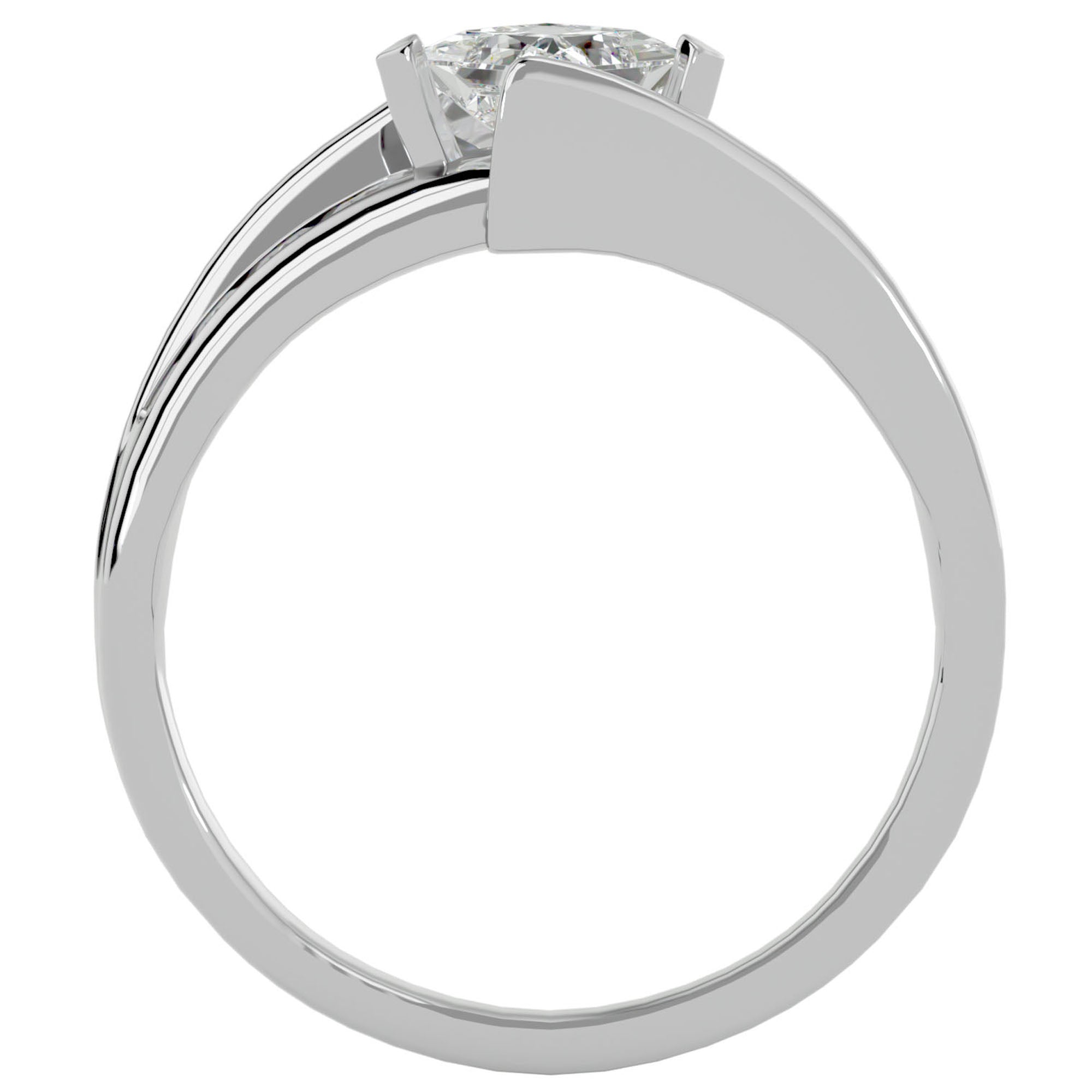 Inel De Logodnă Fantaisie Baroque cu Moissanite de 0.77 ct din Platina - Castelo.ro