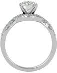 Inel De Logodnă Élixir de Vie din Aur 14k cu Diamante Create în Laborator Pavé de 1.45 ct din 14k Aur Alb - Castelo.ro