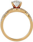 Inel De Logodnă Élixir de Vie din Aur 14k cu Diamante Create în Laborator Pavé de 1.45 ct din 14k Aur Galben - Castelo.ro