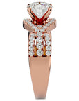 Inel De Logodnă Élixir de Vie din Aur 14k cu Diamante Create în Laborator Pavé de 1.45 ct din 14k Aur Roz - Castelo.ro