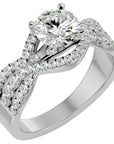 Inel De Logodnă Élixir de Vie cu Diamante Create în Laborator Pavé de 1.45 ct din Platina - Castelo.ro