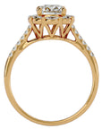 Inel de Logodnă din Aur 14k cu Diamante Create în Laborator Halo Etern Pavé de 1.34 ct din 14k Aur Galben - Castelo.ro