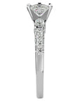 Inel De Logodnă Collier de Feuilles cu Diamante Naturale Pavé de 1.02 ct din Platina - Castelo.ro