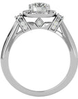 Inel de Logodnă cu Moissanite Halo Duo Etern de 1.00 ct din Platina - Castelo.ro