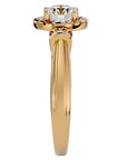 Inel de Logodnă din Aur 14k cu Diamante Naturale Halo Duo Etern de 1.00 ct din 14k Aur Galben - Castelo.ro