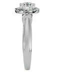 Inel de Logodnă cu Moissanite Halo Duo Etern de 1.00 ct din Platina - Castelo.ro