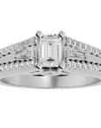 Inel De Logodnă Goutte de Rosée cu Diamante Create în Laborator Pavé de 1.05 ct din Platina - Castelo.ro