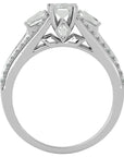 Inel De Logodnă Goutte de Rosée cu Diamante Create în Laborator Pavé de 1.05 ct din Platina - Castelo.ro