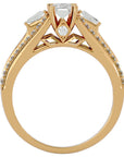Inel De Logodnă Goutte de Rosée din Aur 14k cu Diamante Naturale Pavé de 1.05 ct din 14k Aur Galben - Castelo.ro