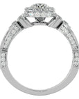 Inel de Logodnă din Aur 14k cu Diamante Create în Laborator Halo Împletit Etern Pavé de 1.32 ct din 14k Aur Alb - Castelo.ro