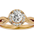 Inel De Logodnă Vent d'Automne din Aur 14k cu Moissanite de 0.96 ct din 14k Aur Galben - Castelo.ro