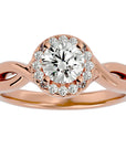 Inel De Logodnă Vent d'Automne din Aur 14k cu Diamante Create în Laborator de 0.96 ct din 14k Aur Galben - Castelo.ro