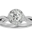 Inel De Logodnă Vent d'Automne cu Moissanite de 0.96 ct din Platina - Castelo.ro