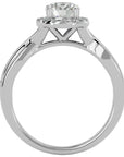 Inel De Logodnă Vent d'Automne din Aur 14k cu Diamante Create în Laborator de 0.96 ct din 14k Aur Alb - Castelo.ro