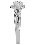 Inel De Logodnă Vent d'Automne din Aur 14k cu Diamante Create în Laborator de 0.96 ct din 14k Aur Alb - Castelo.ro