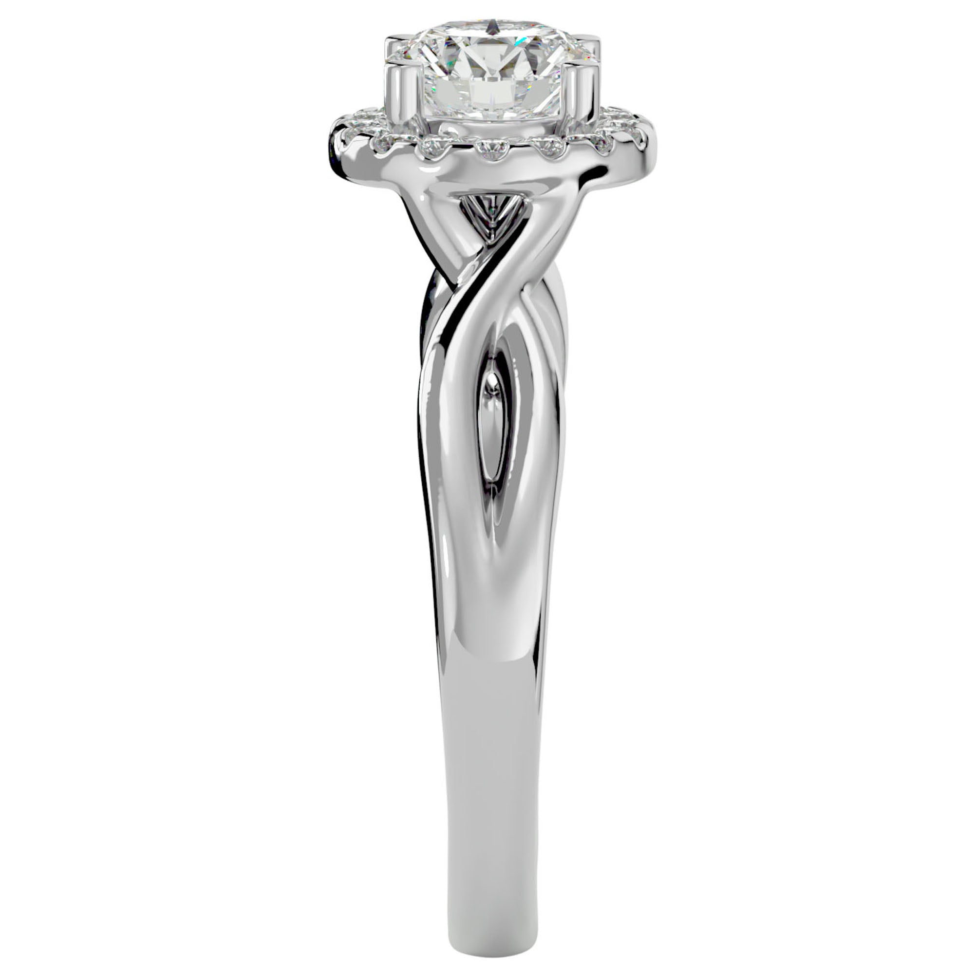 Inel De Logodnă Vent d'Automne cu Diamante Create în Laborator de 0.96 ct din Platina - Castelo.ro
