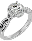 Inel De Logodnă Vent d'Automne cu Diamante Naturale de 0.96 ct din Platina - Castelo.ro