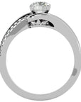 Inel De Logodnă Murmure d'Eau cu Diamante Naturale Pavé de 0.75 ct din Platina - Castelo.ro
