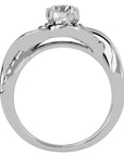 Inel de Logodnă din Aur 14k cu Diamante Naturale Împletit Etern Pavé de 1.29 ct din 14k Aur Alb - Castelo.ro