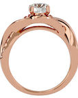 Inel de Logodnă din Aur 14k cu Diamante Naturale Împletit Etern Pavé de 1.29 ct din 14k Aur Roz - Castelo.ro