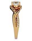 Inel de Logodnă din Aur 14k cu Moissanite Împletit Etern Pavé de 1.29 ct din 14k Aur Galben - Castelo.ro