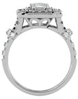 Inel de Logodnă din Aur 14k cu Diamante Create în Laborator Halo Grande Etern Pavé de 1.47 ct din 14k Aur Alb - Castelo.ro
