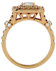 Inel de Logodnă cu Diamante Create în Laborator Halo Grande Etern Pavé de 1.47 ct din 18k Aur Galben - Castelo.ro