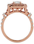 Inel de Logodnă din Aur 14k cu Diamante Naturale Halo Grande Etern Pavé de 1.47 ct din 14k Aur Roz - Castelo.ro