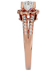 Inel De Logodnă Brume de Matin din Aur 14k cu Diamante Create în Laborator Pavé de 0.77 ct din 14k Aur Roz - Castelo.ro