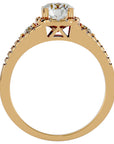 Inel De Logodnă Brillance de Lune din Aur 14k cu Diamante Naturale Pavé de 1.07 ct din 14k Aur Galben - Castelo.ro