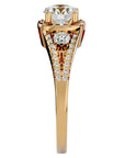 Inel de Logodnă din Aur 14k cu Diamante Naturale Halo Etern Pavé de 1.07 ct din 14k Aur Galben - Castelo.ro