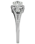 Inel De Logodnă Brillance de Lune cu Moissanite Pavé de 1.07 ct din Platina - Castelo.ro