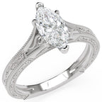 Inel de Logodnă Westminster din Aur 14k cu Moissanite Marquise de 1 ct din 14k Aur Alb - Castelo.ro