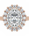 Inel de Logodnă Buckingham din Aur 14k cu Diamant Creat în Laborator Oval de 2.5 ct din 14k Aur Roz - Castelo.ro