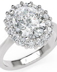 Inel de Logodnă Buckingham din Aur 18k cu Diamant Creat în Laborator Oval de 2.5 ct din Platina - Castelo.ro