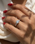 Inel de Logodnă cu Trei Diamante Create în Laborator de 1.22 ct din Platina - Castelo.ro