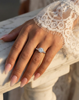 Inel de Logodnă cu Trei Diamante Create în Laborator de 1.22 ct din Platina - Castelo.ro