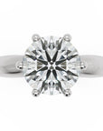 Inel de Logodnă Cadogan din Aur 18k cu Moissanite Round de 2 ct din Platina - Castelo.ro