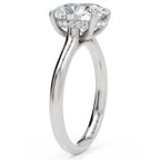Inel de Logodnă Cavendish din Aur 14k cu Moissanite Oval de 2.5 ct din 14k Aur Alb - Castelo.ro