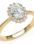 Inel de Logodnă Hampstead din Aur 14k cu Diamant Natural Oval de 0.6 ct din 14k Aur Galben - Castelo.ro