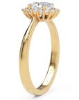 Inel de Logodnă Hampstead din Aur 14k cu Diamant Natural Oval de 0.6 ct din 14k Aur Galben - Castelo.ro
