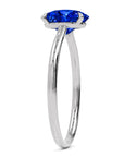 Inel de Logodnă Enigma din Aur 18k cu Safir Creat în Laborator Oval 8x12 mm din Platina - Castelo.ro