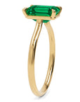 Inel de Logodnă Raphael din Aur 18k cu Smarald Creat în Laborator Emerald Cut 8x10 mm din 18k Aur Galben - Castelo.ro