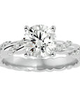 Inel de Logodnă din Aur 14k cu Diamante Naturale Tăietură Rotund Brilliant de 1.78 ct din 14k Aur Alb - Castelo.ro
