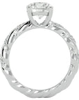 Inel de Logodnă din Aur 14k cu Moissanite Tăietură Rotund Brilliant de 1.78 ct din 14k Aur Alb - Castelo.ro
